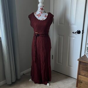 Moulinette Soeurs Deep Red Maxi Dress